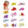 Lawie 14 Pack Artificial Large Silk Tropical Hibiscus Flower Hair Clips Barrettes Fake Floral Bows With Clear Alligator Brooch Pins Hawaiian Luau Hula Party Wedding Dancer Hair Accessories for Women