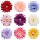 9 Pack Fake Artificial Silk Gerbera Chrysanthemum Daisy Flower Sunflower Daisies Hair Clips Barrettes Bow With Alligator Brooch Pins Tropical Hair Piece Beach Wedding Party Bohemian Hawaiian for Women
