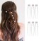 inSowni 28 Pack Silver Flower Pearl Wedding Bridal Hair Side Combs+U Shaped Hair Pins Clips Rhinestone Crystal Decorative Accessories Headpieces for Women Girls Brides Bridesmaids