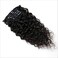 Clip in Natural Curly Brazilian Hair Extensions Wave Wave Clip In Hair Extensions for Black Women Full Head Wavy Hair Extension Clip Ins (18inch, 1 Water Wave)