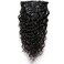 Clip in Natural Curly Brazilian Hair Extensions Wave Wave Clip In Hair Extensions for Black Women Full Head Wavy Hair Extension Clip Ins (18inch, 1 Water Wave)