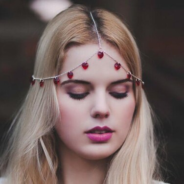 Bridal Vintage Bohemian Head Chain Crystal Halloween Head Piece Head Chain Jewelry for Women