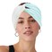 FZBNSRKO Women Girls Turban Twist Headband Head Wrap Twisted Knotted Knot Soft Hair Band,White and Light Blue