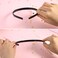 Shappy 40 Pcs Black Plastic Headbands Thin Skinny Headbands for Women Black Plain DIY Craft Hair Accessories Plastic Teeth Comb Hair Accessories