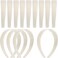HESTYA White Plastic Headbands DIY 1 Inch Plain Blank No Teeth Hair Bands Plain Headbands for Women Halloween Christmas