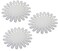 10 PCS Acrylic Wheel False Nail Art Tips Practice Display Nail Art Tool (Ivory-White)