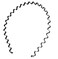 3 Pcs Unisex Black Spring Wavy Hair Hoop Band, Metal Hoop Hair Band Girl Men`s Head Band Accessory