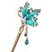YOY Fashion Long Hair Decor Chinese Traditional Style Women Girls Hair Stick Hairpin Hair Making Accessory with Butterfly,Peacock Blue