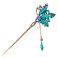 YOY Fashion Long Hair Decor Chinese Traditional Style Women Girls Hair Stick Hairpin Hair Making Accessory with Butterfly,Peacock Blue