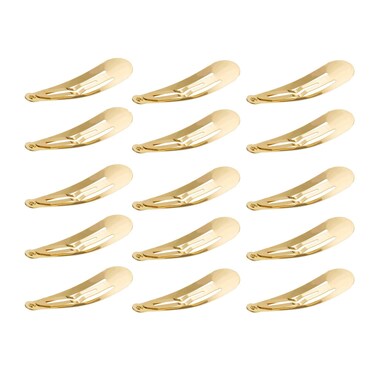 50 Pack of Snap Hair Clips Hair Barrettes for Kids, Girls and Women, 50 mm (Gold)