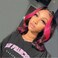 Hot Pink BOB Lace Front Wigs Human Hair Skunk Stripe 13X4 HD Transparent Lace Red BOB Wigs Blunt Cut Wavy Peekaboo Bob for Women Pre Plucked Bleached Knots 150% Density