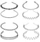 8 Pcs Unisex Wavy Headband Metal Hair Band Elastic Non Slip Hair Hoop Sports Fashion Headwear,Men and Women Makeup Headband Hair Hoop