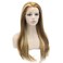 24inch Long Straight Highlight Blonde Synthetic Lace Front Wig Natural Heat Friendly Fiber Wig at Mxangel