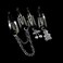 2 Pcs Cherry Metal Snap Hair Clips Silver Color Cross Heart Hair Barrettes Clips with Pendant Girls Hair Accessories