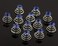canjoyn 24 Pcs Bridal Gem Spin Hair Pins Swirl Hair Twists Coils Wedding Spiral Twist Hairpins Shiny Rhinestone Crystal Twisters Metal Spiral Updo Prom (Blue)