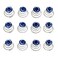 canjoyn 24 Pcs Bridal Gem Spin Hair Pins Swirl Hair Twists Coils Wedding Spiral Twist Hairpins Shiny Rhinestone Crystal Twisters Metal Spiral Updo Prom (Blue)