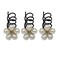 canjoyn 10 Pcs Flower Spin Hair Pins Swirl Hair Twists Coils Hair Clips Bridal Rhinestone Pearl Metal Spiral Twist Updo Hair Pins DIY Hair Style Hair Accessories for Wedding, Prom, Party (flower E)