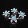 canjoyn 20 Pcs Snowflake Spin Hair Pins Swirl Hair Twists Coils Hair Clips Wedding Bridal Gem Rhinestone Metal Spiral Twist Bun Hair Pins Hair Accessories Jewel Hair Pin (Blue)