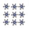 canjoyn 20 Pcs Snowflake Spin Hair Pins Swirl Hair Twists Coils Hair Clips Wedding Bridal Gem Rhinestone Metal Spiral Twist Bun Hair Pins Hair Accessories Jewel Hair Pin (Blue)
