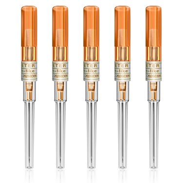 Catheter Needles - Autdor 5Pcs Piercing Needles 14 Gauge IV Catheter Needles Ear Nose Piercing Needles Stainless Steel Hollow Needles for Ear Nose Lip Tongue Belly Navel Nipple Cartilage Piercing Kit