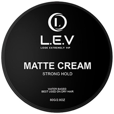 LEV Premium Barber Grade Hair Styling Matte Cream &ndash; Hair Texture Cream Strong Hold &ndash; Hair Paste for Men &ndash; Texturizing Cream for Long Hair &ndash; Men's Hair Cream for Hair Textures