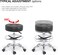 Grace &amp; Grace Height Adjustable Rolling Swivel Stool Chair with Wheels,Heavy Duty Work Stool for Salon,Massage, Factory, Shop(Black,with Foot Ring)