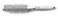 Long Barrel Ceramic + Ionic Thermal Hair Brush 2 Inch #0435, Silver