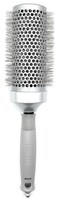 Long Barrel Ceramic + Ionic Thermal Hair Brush 3 Inch #0455, Silver