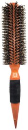 Long Barrel Nylon &amp; Boar Bristle Round Wood Hair Brush #4103 (Large, 2 1/4 inch)
