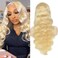 613 Body Wave Lace Front Wig Human Hair 10a Brazilian 13x4 Blonde Lace Frontal Wigs 200 Density Pre Plucked Bleached Knots with Baby Hair 26 inch