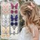 6Pcs/set Butterfly Hair Clips Soft Wave Grain PU with Alligator Clips Barrettes Hair Accessories for Baby Girls Kids Children Women(Butterfly Hair Clips)