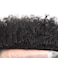 Afro Toupee For Black Men Real Human Hair Afro Mens Toupee Kinky Curly Hair Pieces Man Weave Hair Unit Black Men Hair Piece African American Men Toupee (1B# OFF BLACK-10mm wave)