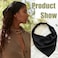 Hair Scarf Headband for Women Hair Bandana Headscarves Triangle Elastic Headbands Bulk Chiffon Kerchief Hairband Non Slip Solid Color (9pcs)