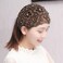 Lace Headbands for Women - 1Pcs Lace Pearl Hollow Elastic Headwrap Boho Bandana Headbands Bohemian Hair Bands Summer Hair Accessories for Women Girls Yoga, Working Out, Gym, Running