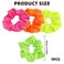 4Pcs Neon Scrunchies for 80s Party - Soft Elastic Hair Bands, Solid Colors, Neon Hair Ties &amp; Ponytail Holders for Women &amp; Girls
