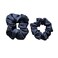 2Pack Silk Scrunchies For Hair 100% Pure Mulberry Silk 30 Momme Scrunchies With Elastic Band Silk Hair Scrunchies Hair Ties For Women Girls Gift (dark blue)