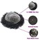 Afro Toupee for Black Man Human Hair Kinky Curly Hairpieces Men Weave Hair Replacement Systems African American Mens Toupee (8MM- Wave, 1B# Off/Natural Black)