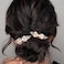 ALUINN Gold Bridal Hair Comb For Wedding Hair Accessories, Crystals Bridal Hair Comb Piece, Pearls Hair Piece for Brides, Women (Gold)
