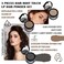 3 Pcs Root Touch Up Hair Powder Set,Quickly Cover Up Hairline Powder,Waterproof Hairline Shadow Powder for Women &amp; Men,Hair Powder with Soft Puff(Dark Curry + Light Curry + Black)