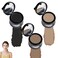 3 Pcs Root Touch Up Hair Powder Set,Quickly Cover Up Hairline Powder,Waterproof Hairline Shadow Powder for Women &amp; Men,Hair Powder with Soft Puff(Dark Curry + Light Curry + Black)