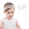 Baby Girl Headbands - 1Pcs Pearl Diamond Embroidered Double Row Elastic Headband Stretchy Cotton Lace Toddler Hair Band for Newborns Infants Girls Gifts