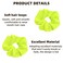 4Pcs Neon Hair Scrunchies, 80s Hair Accessories - Soft Elastic Hair Bands, Hair Ties &amp; Ponytail Holders for Women and Girls (Yellow)
