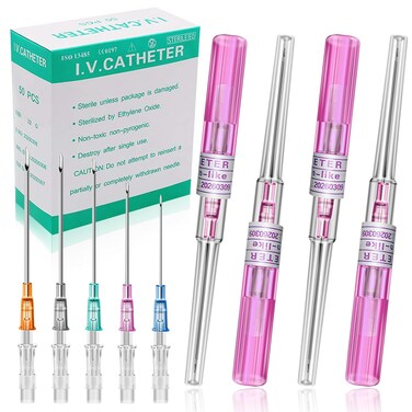 Rayyl 20G Catheter Piercing Needles - 50Pcs Piercing Needles Catheter Needles Disposable for Ear Nose Belly Lip Tongue Cartilage Piercing Needles Supplies