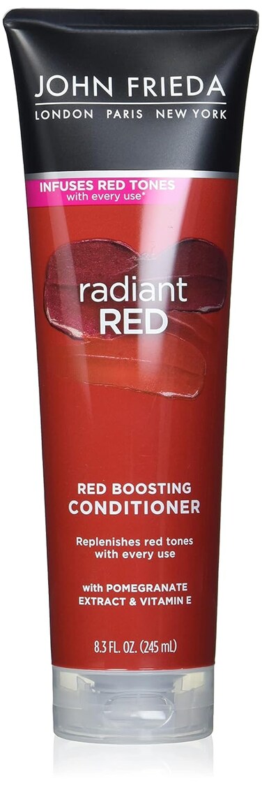 John Frieda Radiant Red, Red Boosting Conditioner, Hydrates and Enhances Red Tones with Pomegranate Extract and Vitamin E for Natural or Color-Treated Red Hair, 8.3 Oz, Pack of 2