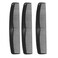 Comfort Axis Coarse/Fine Hair Comb Set, 8 Inches, 3 Pack, Black