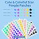 6 Colors Cute Star Pimple Patches - Say Goodbye to Pimples! 432 Counts Fashionable Acne Patches, Cute Star Pimple Patches with Salicylic Acid, Tea Tree Oil &amp; Calendula Oil (A)