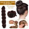 Random Color Small Round Foam Sponge Hair Bun Maker - DIY Hair Ring with Elastics and Ties, Beauty and Personal Care Accessory