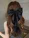 2Pcs Big Bow Hair Clips,Ribbon Hair Clips for Women and Girls,Satin Bow Clip,Oversized Bow,Hair Bow Clip,Barrette Clip,Hair Accessories Gifts,Beauty and Personal Care,Clips and Barrettes(Black+White)