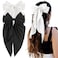 2Pcs Big Bow Hair Clips,Ribbon Hair Clips for Women and Girls,Satin Bow Clip,Oversized Bow,Hair Bow Clip,Barrette Clip,Hair Accessories Gifts,Beauty and Personal Care,Clips and Barrettes(Black+White)