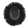 Hair Units for Black Men,Afro Kinky Curly Mens Toupee Afro Coily Toupee Human Hair Piece Lace Front African American Men Hair Replacement System(110# 1# Jet Black +10% Synthetic Grey-6mm wave)